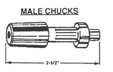 Male Chucks - Metal Stud Welding Accessories - PFSNO